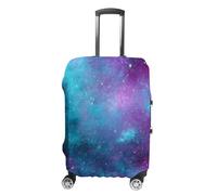 Oudrspo Copertura per valigia elastica, protezione per valigia lavabile, coperture per bagagli da viaggio, cielo stellato viola, coperture per bagagli a mano, protezione antigraffio 19-32 pollici S