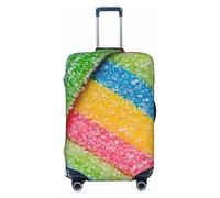 Oudrspo Coprivaligia Rainbow Sour Stripes Candy, protezione per valigia lavabile di alta qualità con chiusura a cerniera e fibbia, adatta a bagagli da viaggio da 18 a 32 pollici, di medie dimensioni