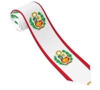 Oudrspo Cravatta da uomo con bandiera del Perù, cravatta divertente, papillon, elegante gentiluomo per le vacanze di nozze