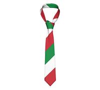Oudrspo Cravatta da uomo con bandiera dell'Italia Cravatta tradizionale Cravatta da lavoro moderna Cravatta morbida per le vacanze per matrimoni scolastici