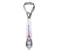 Oudrspo Cravatta da uomo con stampa arcobaleno di simpatici animali marini Cravatta in seta Cravatta alla moda Cravatta stampata Cravatta sottile