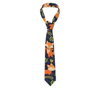 Oudrspo Cravatta da uomo con stampa floreale di animale carino Cravatta skinny da uomo Cravatta da uomo moderna Cravatta divertente, per feste di matrimonio