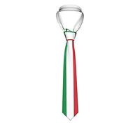 Oudrspo Cravatta skinny da uomo con bandiera dell'Italia; Cravatta classica da uomo, cravatta classica da matrimonio formale alla moda