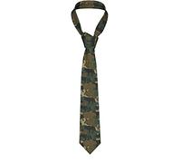 Oudrspo Cravatte da uomo Camouflage Animal Silhouette Cravatte da uomo Novità Cravatta sottile per abito da sposa per feste di lavoro