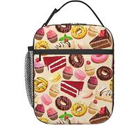 Oudrspo Cupcakes Donut Ice Cream Lunch Box Riutilizzabile Borsa termica per il pranzo da donna Portapranzo da uomo Adatto per campeggio Ufficio Scuola