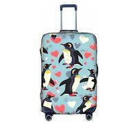 Oudrspo Custodia per bagaglio con stampa I Love Penguins Custodia lavabile Custodia protettiva antigraffio Custodia protettiva per 18-32 pollici