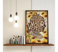 Oudrspo Dì la tua anche se la voce ti trema RBG Girasoli Femminismo Questa targa in metallo da 8x12 pollici è progettata per la casa, i bar e i garage come elemento decorativo.