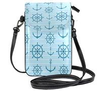 Oudrspo e navi Volante Borsa a tracolla per telefono Piccola mini borsa a tracolla Custodia per cellulare Portafoglio in pelle per donne Ragazze