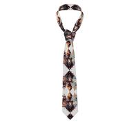 Oudrspo Eleganti cravatte da uomo con motivo lupi e renne, versatili e decorative, adatte sia per gli spostamenti quotidiani che per i viaggi di lavoro.
