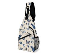 Oudrspo Farfalle e falene Jet da combattimento da Carrier Sling Bag Borsa a tracolla con tasche, zaino a tracolla per escursionismo, viaggio