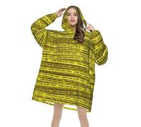 Oudrspo Felpa con Cappuccio indossabile con Nastro della Scena del crimine per Uomini e Donne, Lunga e Morbida, in Flanella