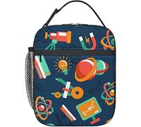 Oudrspo Fisica e scienza Lunch Box Riutilizzabile Borsa termica per il pranzo da donna Portapranzo da uomo Adatto per la scuola dell'ufficio del campeggio