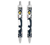 Oudrspo Funny Panda Money - Penna a sfera a sfera, con inchiostro gel, retrattile, 0,5 mm, per scuola e ufficio, motivo divertente panda soldi, 4 pezzi