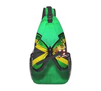 Oudrspo Giamaicano Rasta Reggae Judah Lion Borse a tracolla Donna Uomo Borsa a tracolla regolabile Zaino a tracolla Borsa a tracolla per ciclismo Viaggi Sport Escursionismo