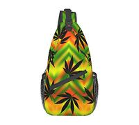 Oudrspo Giamaicano Rasta Reggae Judah Lion Borse a tracolla Donna Uomo Borsa a tracolla regolabile Zaino a tracolla Borsa a tracolla per ciclismo Viaggi Sport Escursionismo