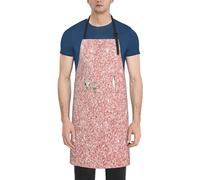 Oudrspo Grembiuli da cucina regolabili con glitter oro rosa, 1 modello, per donne e uomini, con tasche, grembiule da cucina impermeabile