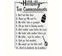 Oudrspo Hillbilly Targa in metallo alluminio 16x12 pollici Home Plaque Poster Home Bar Pub Wall sono Decor N