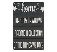 Oudrspo Home: La storia di chi siamo - Targa in metallo - Decorazione murale ispiratrice, 8x12 pollici