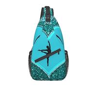 Oudrspo I Love Ginnastica Borsa a Tracolla da Viaggio Zaino a Tracolla per Uomo Donna, Spalle Sinistra e Destra Regolabili Zaino da Trekking Casual