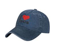Oudrspo I Love Jesus cap Cappello da Berretto in Denim con Casquette Classico Regolabile per Adulti per Esterni