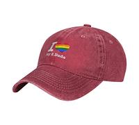 Oudrspo I Love My 2 Dads Gay Pride Festa del papà LGBT Cappello Regolabile Uomo Donna Unisex Berretto da Baseball Denim in Cotone Lavato