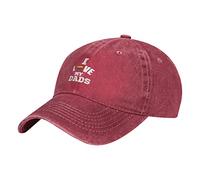 Oudrspo I Love My Two Dads Pride LGBT Father's Day Pride Gay Hat Regolabile Uomo Donna Berretto da Baseball Unisex Denim in Cotone Lavato