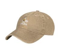 Oudrspo I Love My Two Dads Pride LGBT Father's Day Pride Gay Hat Regolabile Uomo Donna Berretto da Baseball Unisex Denim in Cotone Lavato