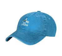 Oudrspo I Love My Two Dads Pride LGBT Father's Day Pride Gay Hat Regolabile Uomo Donna Berretto da Baseball Unisex Denim in Cotone Lavato
