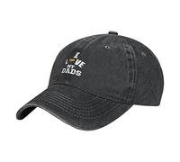 Oudrspo I Love My Two Dads Pride LGBT Father's Day Pride Gay Hat Regolabile Uomo Donna Berretto da Baseball Unisex Denim in Cotone Lavato