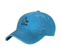Oudrspo I Love My Two Dads Pride LGBT Pride Gay Father's Day Hat Regolabile Uomo Donna Unisex Berretto da Baseball Denim in Cotone Lavato