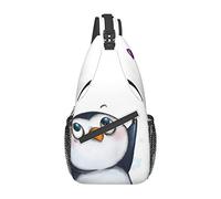 Oudrspo I Love Penguins Borsa a tracolla da viaggio Zaino a tracolla per uomo Donna, Spalle regolabili sinistra e destra Zaino da trekking casual
