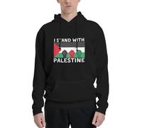 Oudrspo I Stand with Palestine Felpa con Cappuccio Free Palestine Strong Pray for Palestine Felpe con Cappuccio da Uomo e Donna a Maniche Lunghe