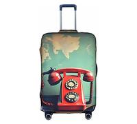 Oudrspo Inghilterra Regno Unito Retro London Telefono Stampa Copertura per bagagli Valigia lavabile Antigraffio Copertura protettiva per valigia Adatto a 18-32 pollici