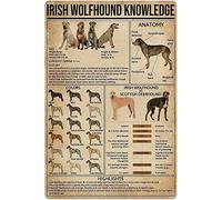 Oudrspo Irish Wolfhound Knowledge Cocktail Ultimate Mixology Cartelli in metallo Decorazione da parete Poster in alluminio Poster di conoscenza del Guida rapida all'apprendimento del Ca