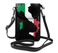 Oudrspo Italia Italia Mappa italiana Borsa per cellulare da donna Borsa a tracolla in pelle con tracolla regolabile