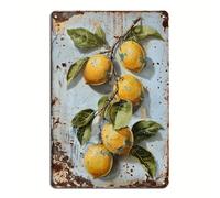 Oudrspo Lemon Art Targa in metallo in alluminio 8x12 pollici Targa per la casa Poster per la casa Bar Pub Parete Decorazione N