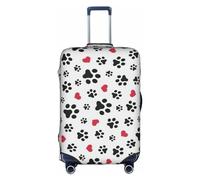 Oudrspo Love Cat Paw Heart Cucciolo Stampa del piede Stampa Copri bagaglio Lavabile Valigia Antigraffio Copri valigia Custodia protettiva Adatto a 18-32 pollici