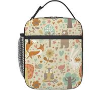 Oudrspo Lovely Animals Lunch Box Borsa termica riutilizzabile per il pranzo da donna, da uomo, adatta per campeggio, ufficio, scuola