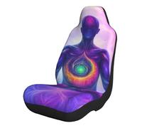 Oudrspo Meditazione Arcobaleno Spirale Art2 Tie Dye Yin Yang Art Coprisedili per auto Accessori interni universali per camion, berline, SUV 1
