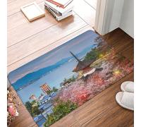 Oudrspo Miyajima Island Hiroshima Giappone in primavera Zerbino d'ingresso resistente e morbido, zerbino di benvenuto, per interni ed esterni con suola in gomma, 40 x 60 cm