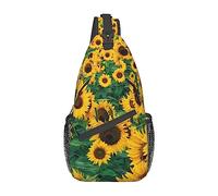 Oudrspo Molti Bellissimi Girasoli Borsa a Tracolla da Viaggio Zaino a Tracolla per Uomo Donna, Spalle Sinistra e Destra Regolabili Zaino da Trekking Casual