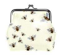 Oudrspo Multi-10 Honey Bee Yellow Fashion Donna Carino Classico Squisito Tasche Portamonete, 4.3x4.7 in/11x12 cm