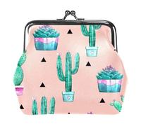 Oudrspo Multi-6 Cactus 03 Moda Donna Carino Classico Squisito Tasche Portamonete, 4.3x4.7 in/11x12 cm