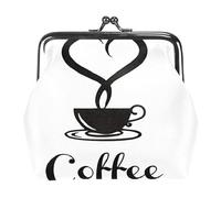 Oudrspo Multi-9 Coffee Time07 Borse e borsette da donna Kiss Lock Borsa a tracolla con fibbia