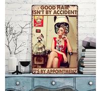 Oudrspo Parrucchiere Artwork Alluminio Metallo Targa in Latta 8x6 Pollici Home Targa Poster Home Bar Pub Parete sono Decor N