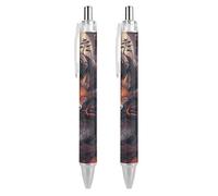 Oudrspo Penna a sfera con inchiostro colorato a forma di medusa, sottile, retrattile, inchiostro nero da 0,5 mm, per scrivere e firmare, per casa, scuola e ufficio, 2 pezzi