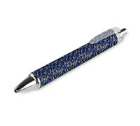 Oudrspo Penna a sfera con motivo a pois blu, penna a sfera con inchiostro gel, retrattile, punta fine da 0,5 mm, per scuola, ufficio, motivo a pois blu, 1 pezzo