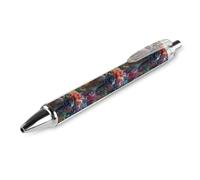 Oudrspo Penna a sfera divertente Sea Beautiful Princess1 stampata, retrattile, nera, con corpo tondo, punta fine, 0,5 mm, 1/2/4 pezzi