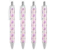 Oudrspo Penna a sfera nera con motivo a medusa, penna a sfera, scrittura, penne in gel retrattili, punta fine da 0,5 mm, per scuola e ufficio, motivo a medusa, 2 pezzi