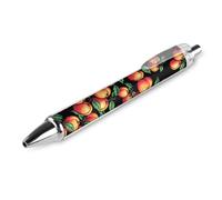 Oudrspo Penna a sfera retrattile a forma di pesca, 0,5 mm, scrittura, inchiostro nero, accessori per prendere appunti per ufficio, 1 pezzo